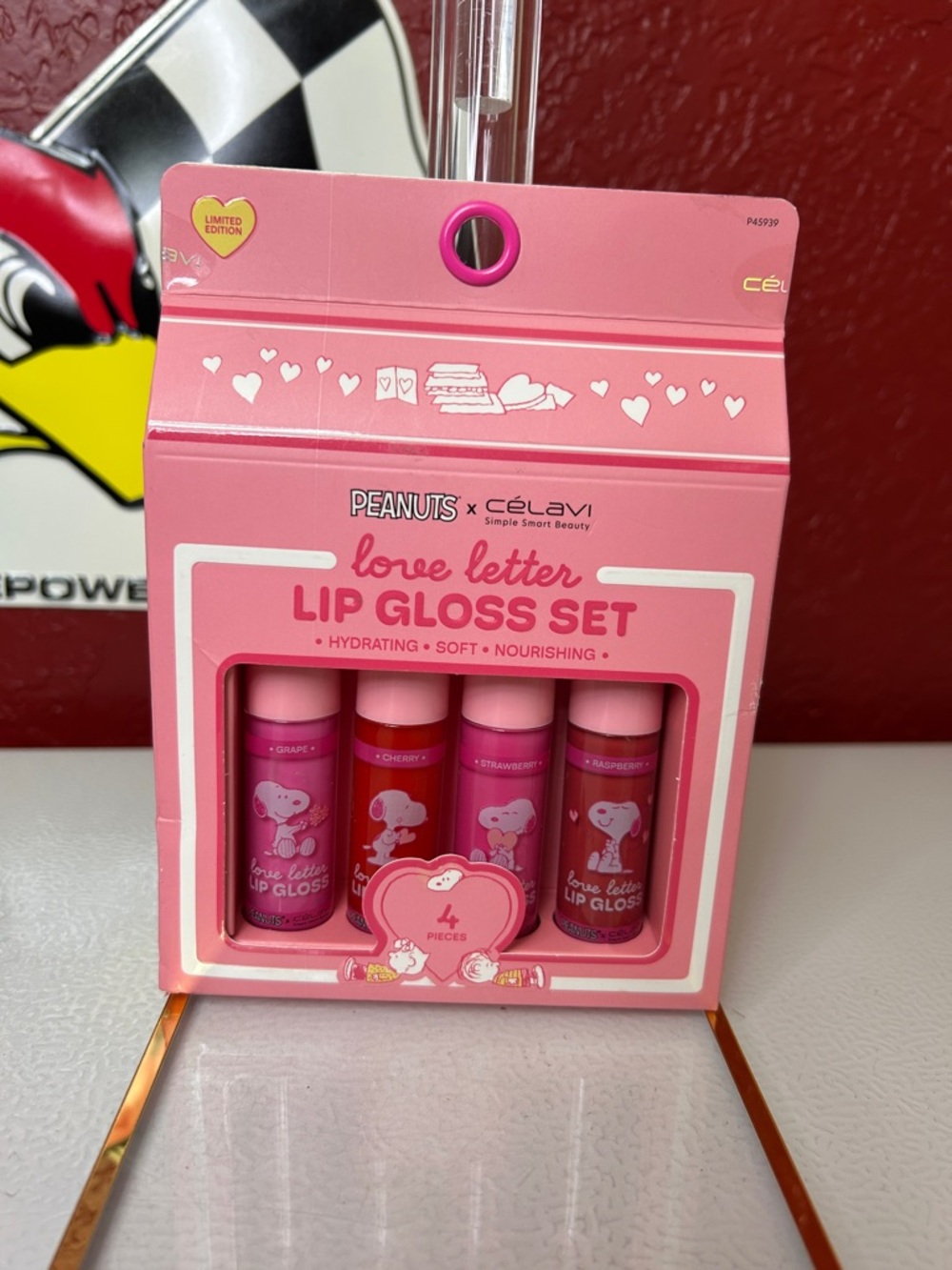 Peanuts Love Letter Lip Gloss Set - Pink